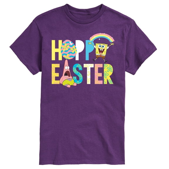 SpongeBob Squarepants - Hoppy Easter Patrick and Spongebob Short Sleeve Graphic T-Shirt