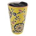 thumbnail image 2 of Yellow Floral Cherry Blossoms Ceramic Travel Mug Cup 12oz With Lid Hot Or Cold, 2 of 4