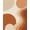 Orange, Pattern 8, variant on Design&I 8'x10' Washable Area Rug Beige Terracotta Abstract Waves Modern Geometric Design with Curves for Living Room, Family Extra Large Skid-Resistant Low Profile