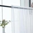 thumbnail image 5 of SpaceDresser Basic Rod Pocket Sheer Voile Window Curtain Panels White 1 Pair 2 Panels 52 Width 84 Inch Long for Kitchen Bedroom Children Living Room Yard（White，52Wx 84L︱2 Pcs）, 5 of 9