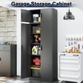 thumbnail image 3 of BESFUR Metal Storage Cabinet 87" H,Tall Locking Storage Cabinets with Top Cabinet and 4 Adjustable Shelves for Home Office, Garage,School, Apartment, Warehouse, Utility Room，Black, 3 of 8