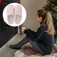 thumbnail image 3 of EeaseMX Pantuflas acogedoras de rayas beige, estilo japonés, mullidas, para adultos, abrigadas, para otoño e invierno (talla M, talla 38-39), 3 of 7