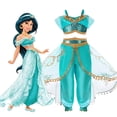 thumbnail image 2 of Ropa Para Niños Vestido De Princesa Jazmín Aladino Lámpara Mágica Halloween Navidad cos Juego Disfraz De Baile, 2 of 4
