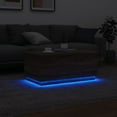 thumbnail image 3 of vidaXL Coffee Table with LED Lights Brown Oak 90x50x40 cm, 3 of 5
