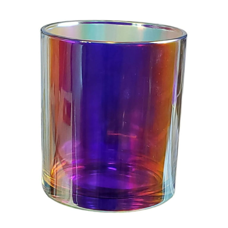 Glass CANDLE JAR, IRIDESCENT Glassware, Candle Vessels, 12-pack Round  Colored 9.5 Oz Monticiano Unicorn Iridescent Empty Candle Making Jar -   Israel
