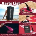 thumbnail image 4 of Santasup Blow Up Paddle Board Pink Inflatable Paddle Board For Adults, 10ft Yoga Stand Up Paddle Board, Sup Board With Accessories, Non-Slip Deck, Travel Backpack Wide Stance, 4 of 7