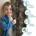 thumbnail image 3 of Blackout Kids Curtains,Brown Green Camo Classic Pattern Childrens Insulated Curtains Set Of 2,Bedroom Essentials,Toddler Room Decor 52"x84", 3 of 5