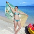 thumbnail image 6 of Coolnut 31"x71" Beach Towel with Travel Bag, Starfish Seashell on Summer Beach Sea Oversized Sand Free Beach Blanket Quick Dry Pool Bath Camping Towels for Travel, 6 of 6