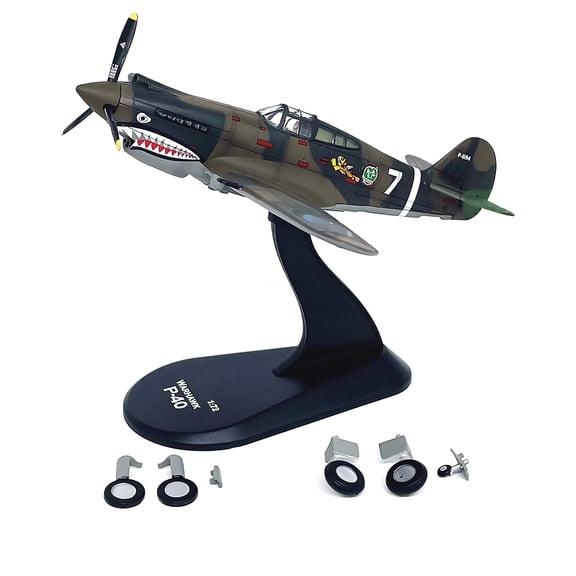 ARCADORA US Curtiss P-40C Warhawk Fighter Model 1:72 Scale Die Cast Alloy Plastic for Desk Display Collection Gifts