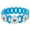 Blue, variant on Choose Color | Silicone 3 Stretch Bracelet Snap Jewelry Fits 18MM 20MM Ginger Charm Buttons