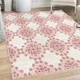 thumbnail image 1 of Floral Decorative Rug, Abstract Horizontal Lines Geometric Bold Thin Stripes Ocean Themed Illustration, Quality Carpet for Bedroom Dorm and Living Room, 6 Sizes, Rose Blush, by Ambesonne, 1 of 4