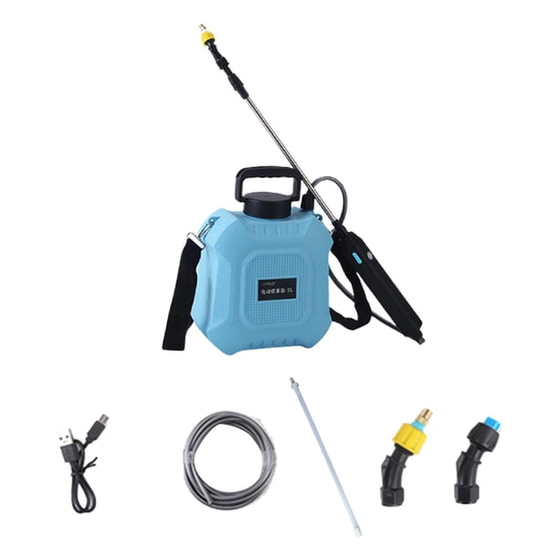 Pulverizador de jardín eléctrico recargable con correa para el hombro, multiusos, extensible 5L