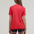 thumbnail image 4 of Women's Short Sleeve T-Shirts UPF 50+ UV Protection Quick Dry Shirts for Workout Hiking Running Rash Guard Tops Red 2XL, 4 of 5