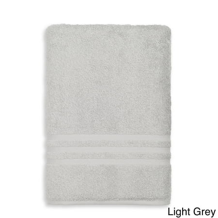 Authentic Hotel and Spa Omni Turkish Cotton Terry Oversized Bath Sheet Light Grey
