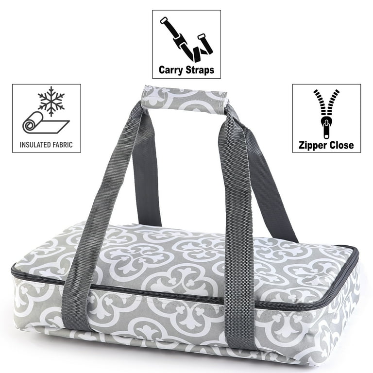 Tropical Dragonfly Insulated Casserole Carrier - Waterproof Thermal Tote For 9x13 Baking Dish, Perfect For Picnics & Camping