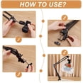 thumbnail image 4 of Embroidery Table Stand Kit 8~12mm Hole Hand Embroidery Stand Lap Folding Stitch Stands Clamp Hand Embroidery Hoop Holder 360 Rotated Stands, 4 of 6