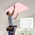thumbnail image 4 of Pink Magnetic Fluorescent Light Covers for Ceiling Lights 2 x 4 Feet, Farmhouse Pink Decor Office Classroom Kitchen Drop Ceiling Light Covers Lighting Filters Shade Panel 3 Packs, 4 of 9