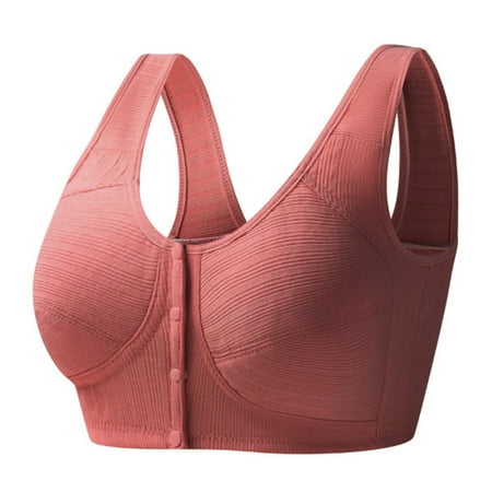 Dateuuo Women Front Closure Bras Push Up Bra No Underwire Plus Size Front Button Bra Lingerie