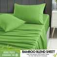 thumbnail image 4 of Lux Decor Collection Rayon from Bamboo Blend Sheets Set King - 4 Piece Cooling Bed Sheets Set, Sage, 4 of 9