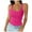 Hot Pink, variant on Sweaters, Women Spaghetti Strap Neck Ribbed Tank Tops Slim Fitted Camisole Basic Sleeveless Layering Shirts, Fall Sweaters(White,L)