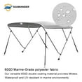 thumbnail image 2 of Seamander 3Bow Bimini Top 6'Lx61-66"W,Gray, 2 of 4