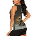 thumbnail image 3 of Balery Surreal Weightlifting Snail Camiseta sin mangas estampada ligera para mujer, tops de entrenamiento sin mangas, camisetas de yoga transpirables de secado rápido.-Small, 3 of 7