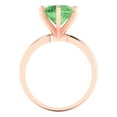 thumbnail image 4 of 3.0ct round cut green Zircon 18k rose gold Bridal Wedding Engagement Promise Anniversary Ring for Women size 7, 4 of 7