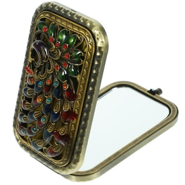 Metal Compact Mirror Travel Portable Mirror Folding Vanity Mirror Makeup Purse Mirror Pocket Mirror