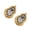 Black, variant on 2 Pieces Gothic Stone Pattern Devil Eye Charm Stainless Steel Jewelry Accessory