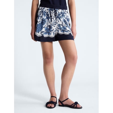 Free Assembly Women's Pineapple Print Pull On Shorts, Size-XS-4X