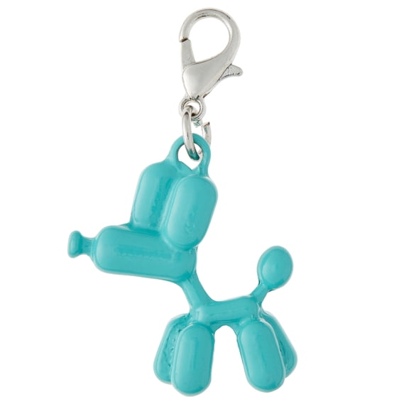 Bead Landing Turquoise Balloon Dog Charm, 12 Pack