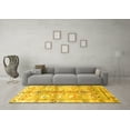 thumbnail image 3 of Ahgly Company Machine Washable Indoor Square Persian Yellow Traditional Area Rugs, 6' Square, 3 of 4