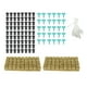 thumbnail image 1 of Juego de 72 cubos de lana de roca de 1 pulgada con macetas de red de 2 pulgadas para sistema de cultivo hidropónico, kit de taza de red de malla hidropónica con buena absorción de agua para el hogar, 1 of 15
