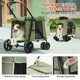 thumbnail image 7 of AOPEC Medium Dog Stroller, Dual Entry One-Touch Folding,Small and Medium Pet Stroller,360° Rotating Front Wheels,70 lbs Weight Capacity for Outdoor Travel and Elderly Dogs - Green, 7 of 7