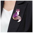 thumbnail image 3 of Guardoinrt Mignonne Broche Émaillée en Strass Bijoux pour Garçons Femmes Violet 52x35mm 1Set, 3 of 6