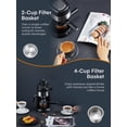 thumbnail image 3 of FOHERE Espresso Machine, 3.5 Bar 4 Cup Steam Espresso Machine Cappuccino Maker with Milk Frother, 3 of 9