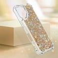 thumbnail image 5 of KOMI Compatible with iPhone 16 Plus 2024 Glitter Case Clear Flowing Liquid Quicksand Case Girly Women Sparkly Bling Soft TPU Protective Bumper Case for iPhone 16 Plus 6.7 inch. YBL Love Gold, 5 of 6