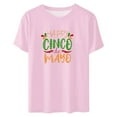 thumbnail image 3 of Camisetas de Manga Corta para Mujeres de Longitud Regular de Poliéster Sólido, Camiseta de Fiesta de Mayo Y Blusa Del Festival para la Primavera Y el Verano, 3 of 3