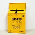 thumbnail image 3 of YAOMOBB School Suggestion Box Rustic Style Mailbox Suggestion Box Wall Mounted Secure Vibrant Color Workplace Feedback Box with Locking, 3 of 7