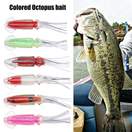 12cm 12.7g/15cm 20g Fishing Lure Vivid Lightweight Easy Installation Soft Squid Fishing Bait for Fishing Lover (3pcs or 6pcs)