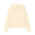thumbnail image 6 of Tao Tao Girls Half Zip Sweatshirt Fleece Quarter Zip Pullover Sweatshirts Fall Clothes for Teen Girls Thumb Hole Khaki 140, 6 of 8