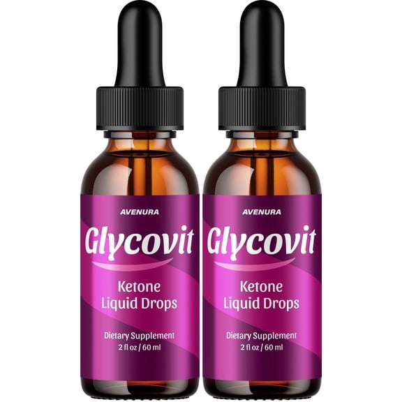 Glycovit Liquid Drops – Glyco Vit Drops Extra Strength Natural Blend Advanced Formula, 2 Pack, 2 Month Supply