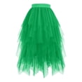 thumbnail image 2 of Dianli Skirts Skorts Women's High Waist Puff Cake Skirt Layered Tulle Midi Skirt Elastic Waist Flowy Half Length Ballet Style Party Dance Skirt Maxi Skirts, 2 of 3