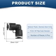 thumbnail image 2 of Uxcell 6 Pcs Elbow Union Push to Connect Fitting, 1/8" OD Tube Reducer Connector Quick Push Lock Adapter Air Hose Fitting for Pneumatic System Pipeline Connection, Black, 2 of 6