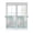 Aqua, variant on Red Grey Chrysanthemum Half Window Curtain 36 Inches Long, Farmhouse Botanical Floral Modern Window Treatment Curtain Drapes, Small Tier Curtains for Bathroom Over Sink, 27.5"x36", 2 Panels