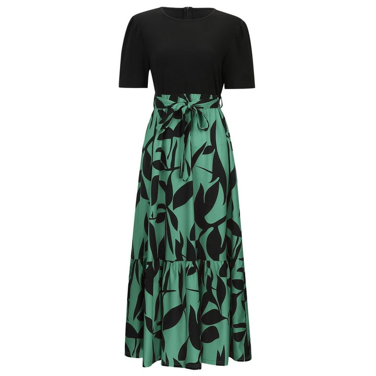 floral dressed up dark green floral print midi dress Baltic Born Womens Laurel Midi Dress | Olive Floral
