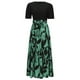 thumbnail image 3 of Vestido de Manga Corta de Primavera de Impresión de Cintura Alta Cuello Redondo Vestido Casual, Vestido de Manga Corta de Moda de Poliéster para Mujeres, Lavado de Manos Verano, 3 of 8