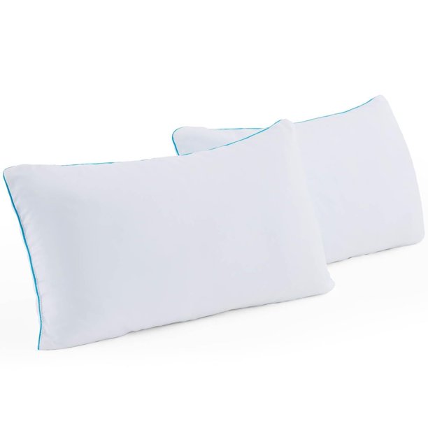 Almohadas 2 Pack Tamaño Estándar - Memory Foam con Gel Refrescante en Trozos - Se Moldea a tu Gusto - Ideal para Dormir de Lado, Boca Arriba o Boca Abajo