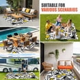 thumbnail image 3 of Yellow Black Geometric Outdoor Rug 5x8 Ft, Non Slip Washable Area Rug, Abstract Art Modern Line Patio Rugs Carpet Runner, Large Floor Mat for Indoor/Outdoor Deck Porch Camping, 3 of 8