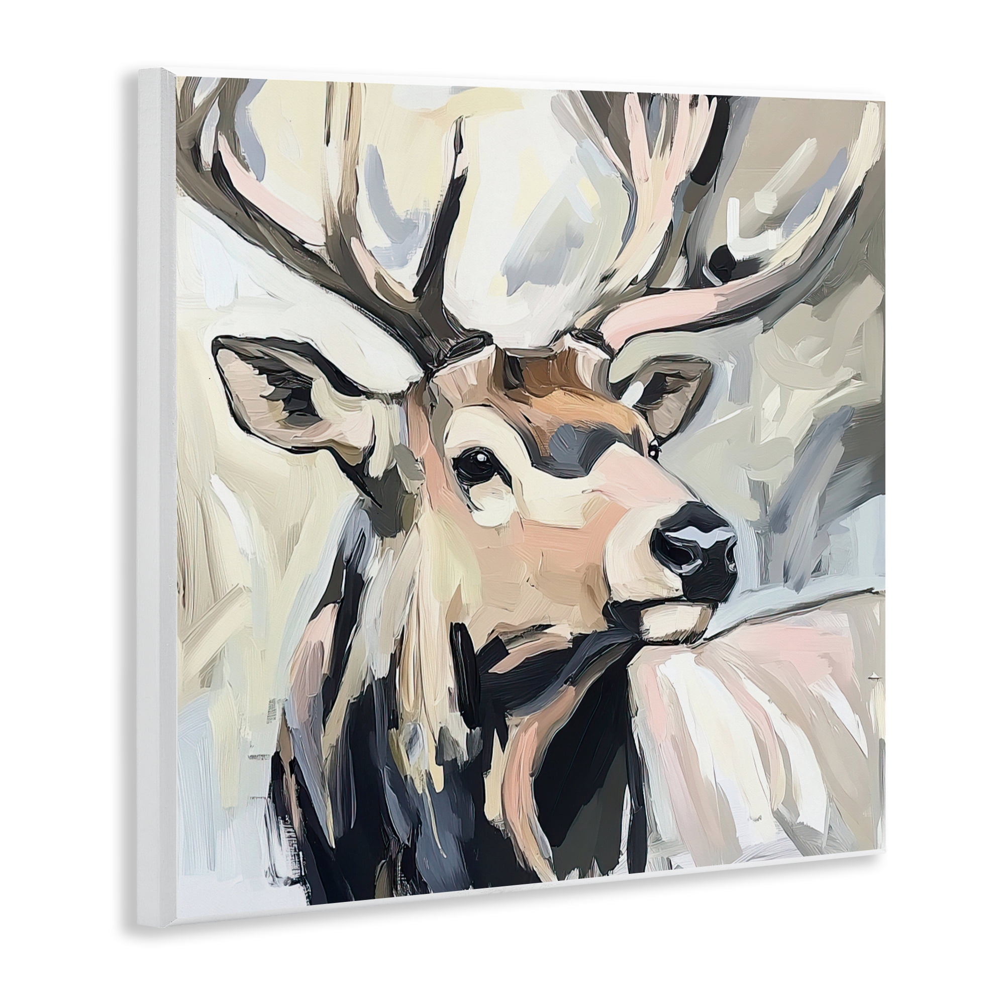 Stupell Industries Neutral Bull Elk Portrait Wall Plaque Art, design by Tina LeCour
